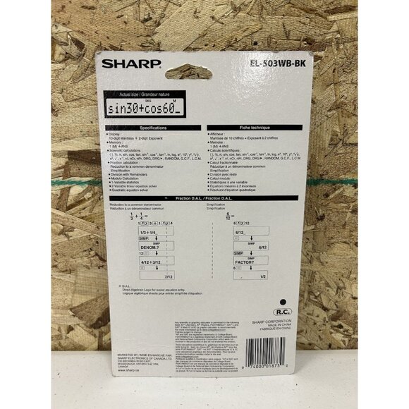 Sharp El-503W Scientific Calculator Fraction advanced NEW Sealed - Picture 3 of 6